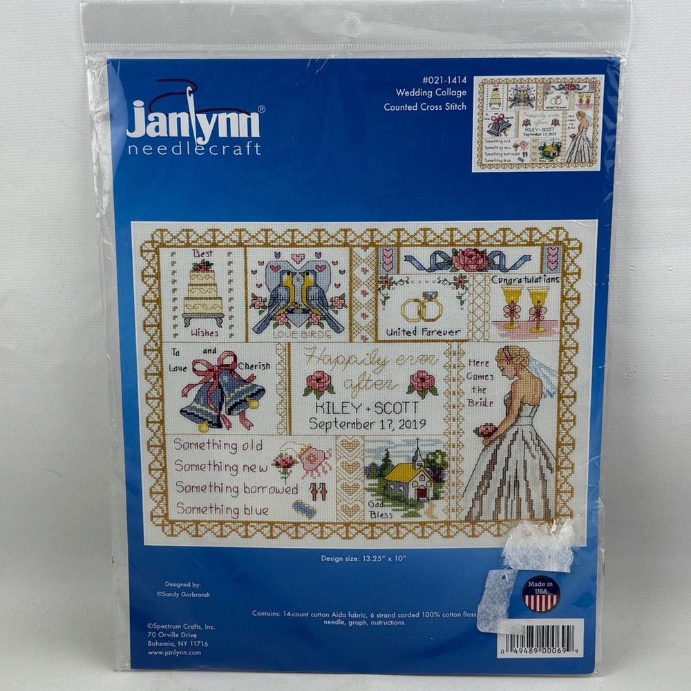 Janlynn Wedding Collage Counted Cross Stitch Kit 021-1414 Sandy Garbrandt Sealed